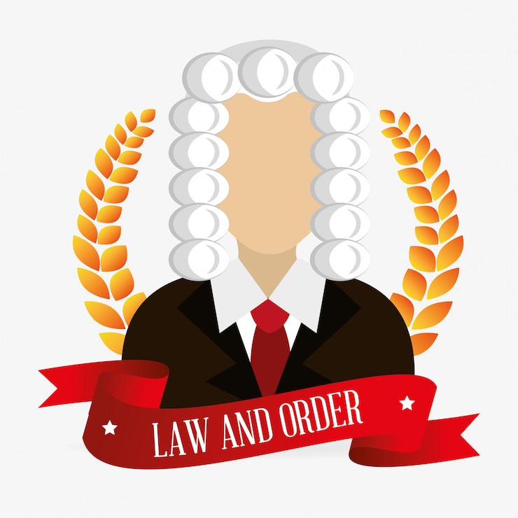 Vecteur gratuit droit et justice légale caractère