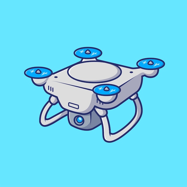 Vecteur gratuit drone flying cartoon vector icon illustration technologie objet icône concept isolé premium flat