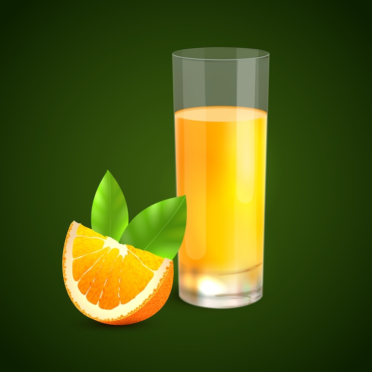 Vecteur gratuit du jus d&#39;orange