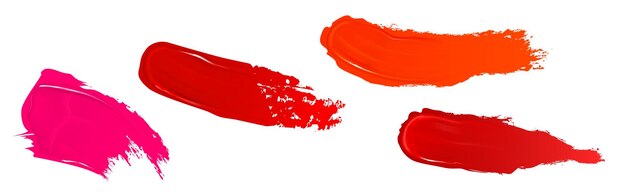 échantillon de rouge à lèvres ou de vernis à ongles rouge et rose