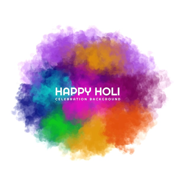 Vecteur gratuit Éclaboussure colorée de célébration de holi pour le fond de festival indien