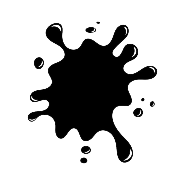 Vecteur gratuit éclaboussure d'encre noire