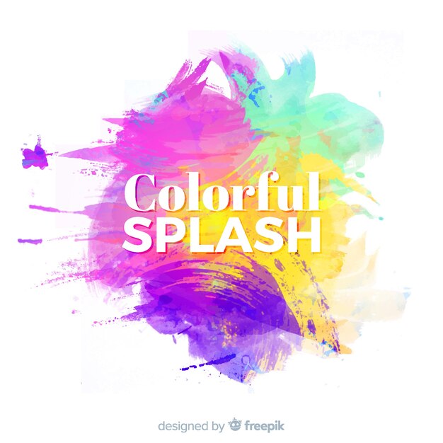 Des éclaboussures d'aquarelle colorées