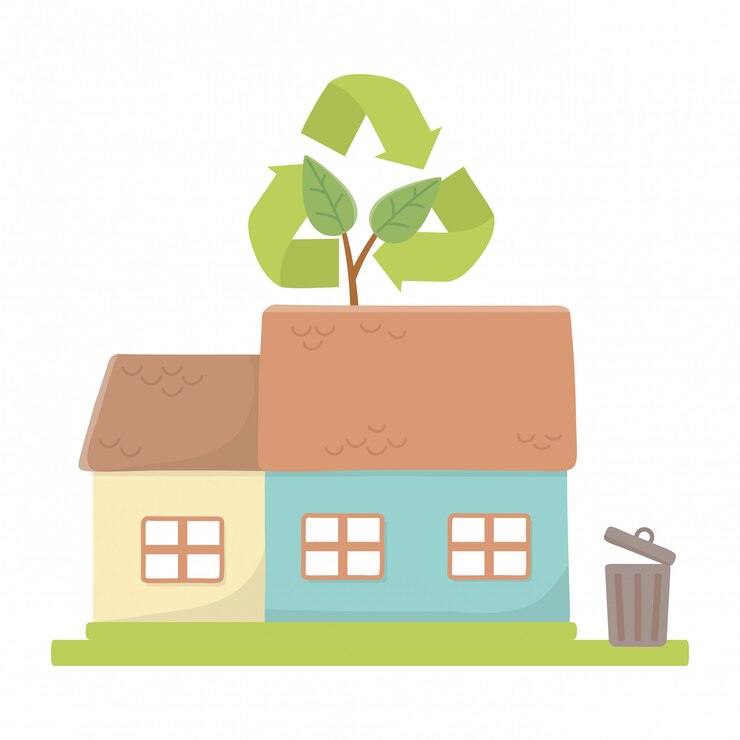 Vecteur gratuit eco city et sauver la planète