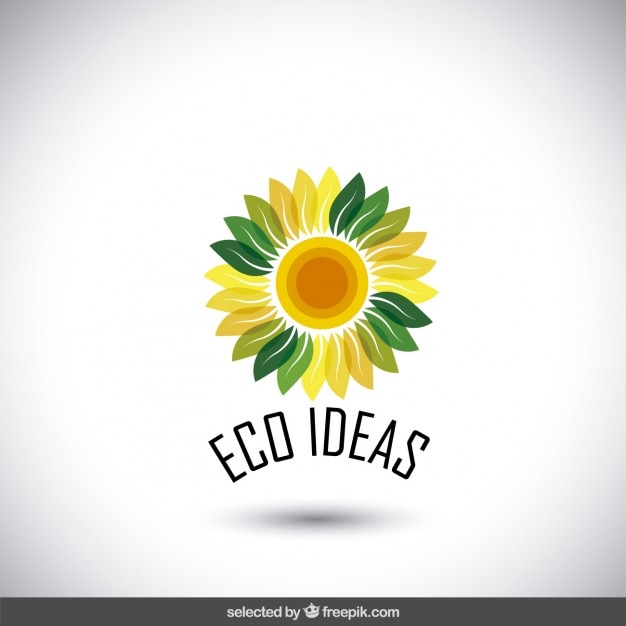 Vecteur gratuit eco idées logo