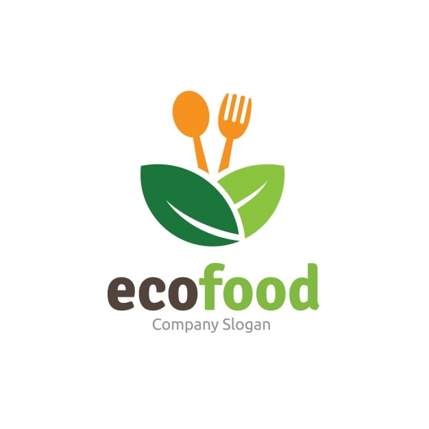 Vecteur gratuit ecofood logo modèle