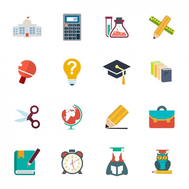 Vecteur gratuit ecole icon collection