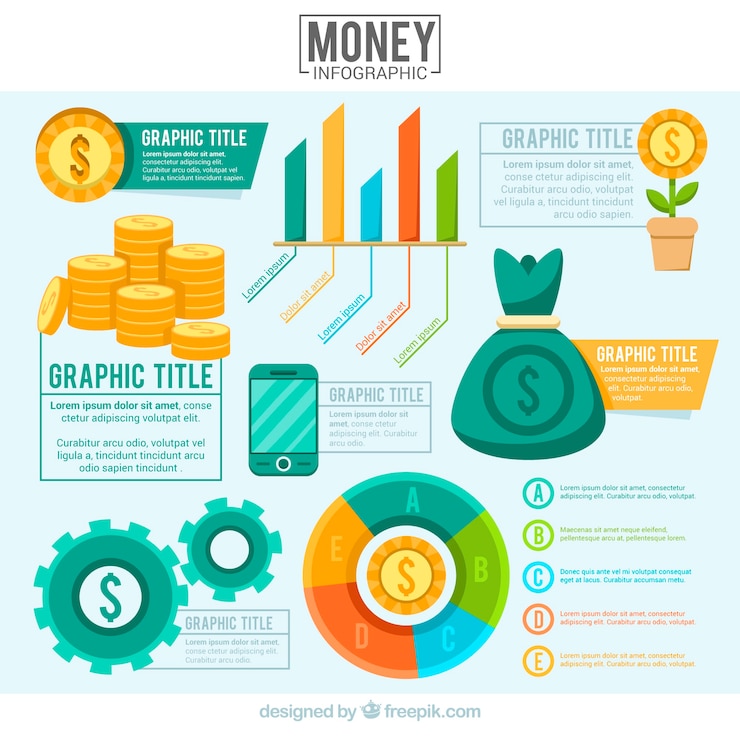 Vecteur gratuit economie infographie modèle