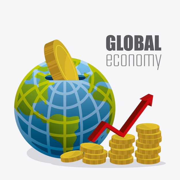 Vecteur gratuit Économie mondiale, argent et affaires