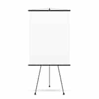 Vecteur gratuit Écran de présentation vierge. tableau blanc pour les entreprises, papier vide,