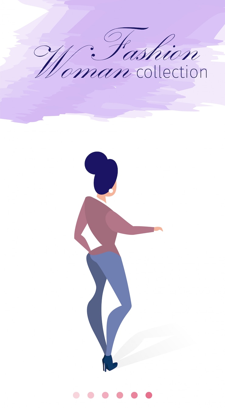 Vecteur gratuit écrit sur la bannière de collection de mode de lilas fashion woman.