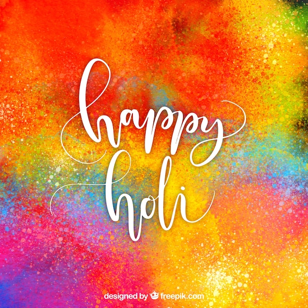 Écriture De Fond Holi Heureux