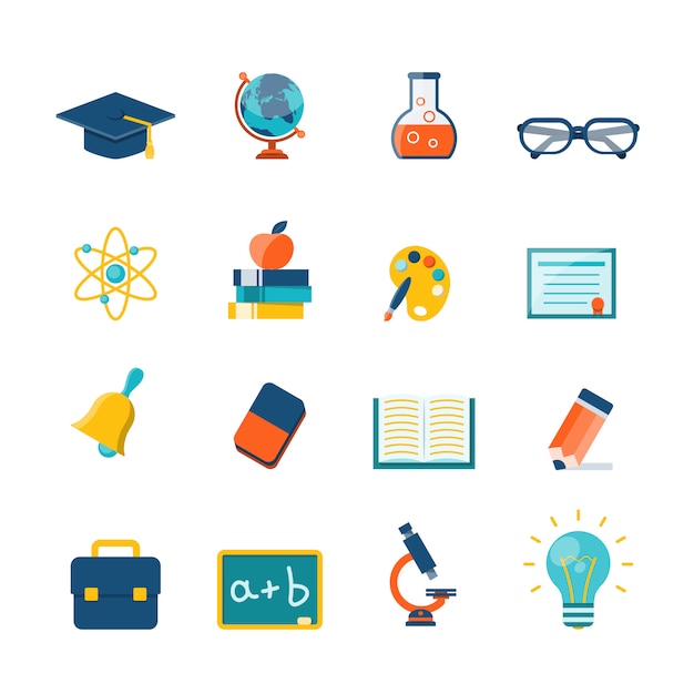 Vecteur gratuit education flat icons