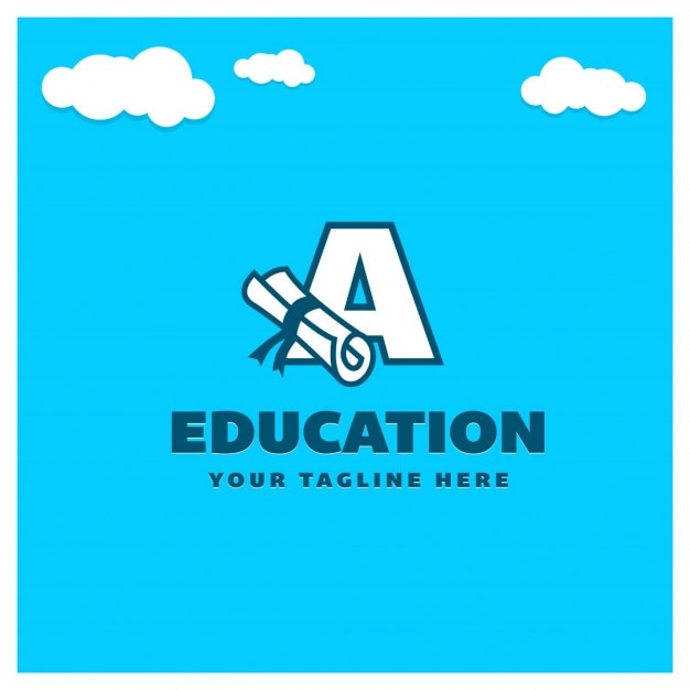 Vecteur gratuit education lettre un logo