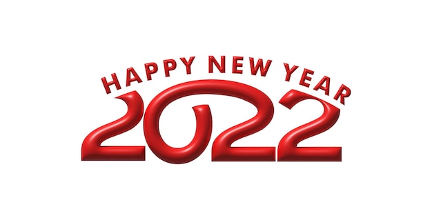 Effet 3D Happy New Year 2022 Text Typography Design Patter, Vector illustration.