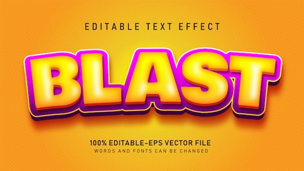 Vecteur gratuit effet blast text