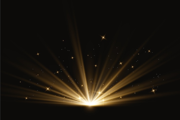 Vecteur gratuit effet de lumière du lever du soleil abstrait