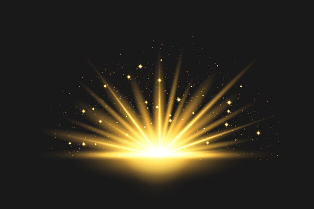 Effet de lumière de lever de soleil étincelant