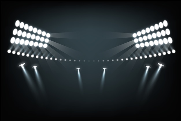 Vecteur gratuit effet de lumière de stade réaliste