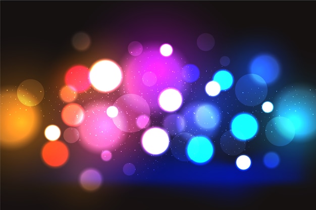 Effet De Lumières Bokeh Avec Fond Sombre