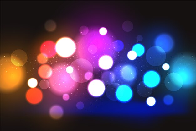 Effet de lumières bokeh avec fond sombre