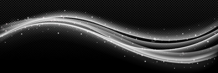 Vecteur gratuit effet de mouvement des lignes lumineuses vagues blanches avec flou