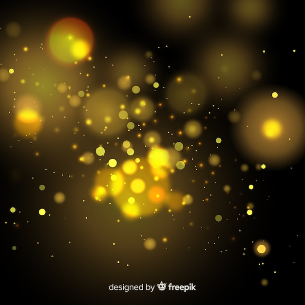 Effet De Particules Flottantes Dorées