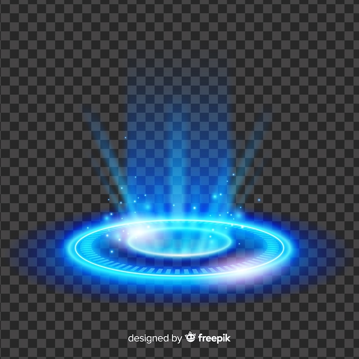 Vecteur gratuit effet portail de lumière bleue abstraite