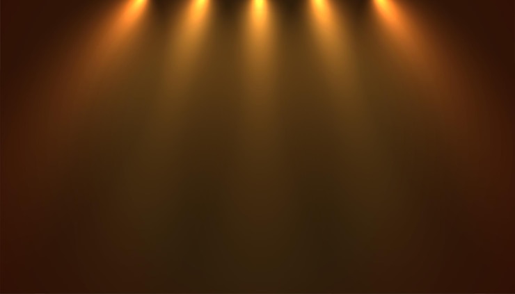 Vecteur gratuit effet de projecteur de théâtre brillant pour le cinéma ou le spectacle de concert