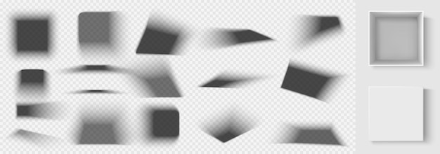 Vecteur gratuit effet de superposition d'ombres carrées et maquette de boîte ouverte