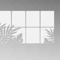 Vecteur gratuit effet de superposition d'ombres transparentes avec diverses feuilles