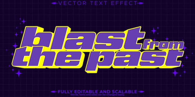 Effet de texte d'autocollant rétro éditable texte des années 70 et 80 stylex9