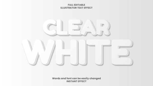 Effet de texte blanc clair