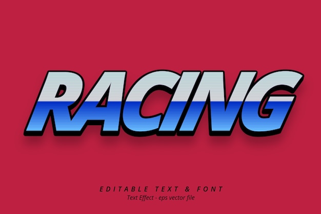 Effet de texte de course réaliste