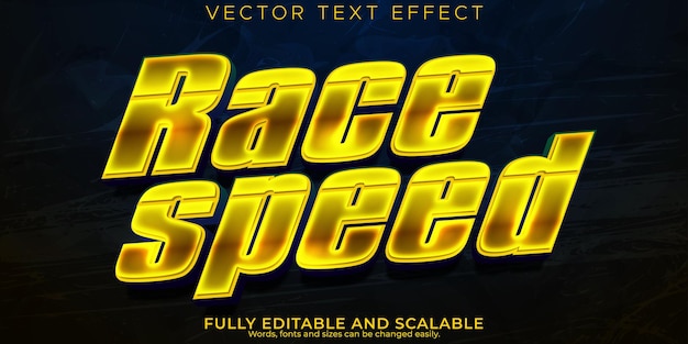 Effet De Texte De Course De Vitesse Modifiable Style De Texte Rapide Et Sportif