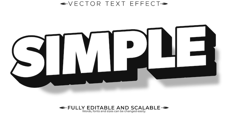 Vecteur gratuit effet de texte créatif modifiable style de texte moderne et créatif