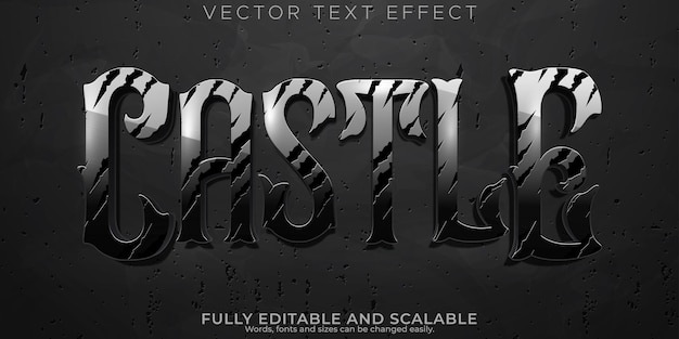 Effet de texte du château style de texte de bataille et de guerrier modifiable