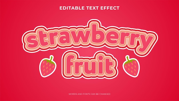 Effet De Texte Fraise Modifiable