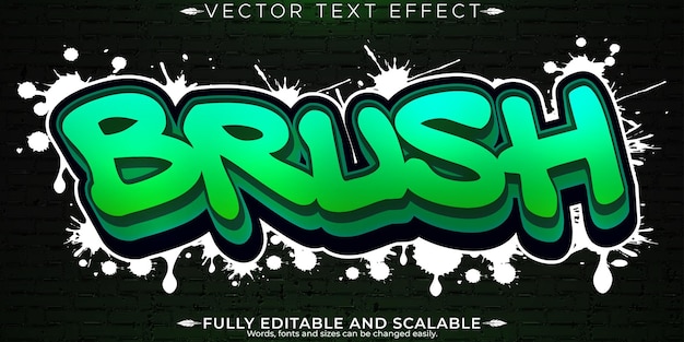 Vecteur gratuit effet de texte graffiti spray modifiable et style de texte de rue