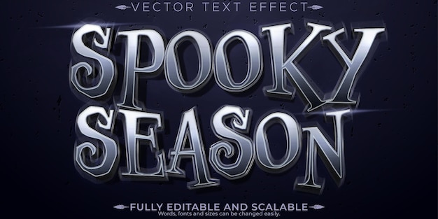 Vecteur gratuit effet de texte d'horreur modifiable halloween et style de texte effrayant