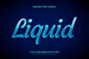 Vecteur gratuit effet de texte liquide réaliste