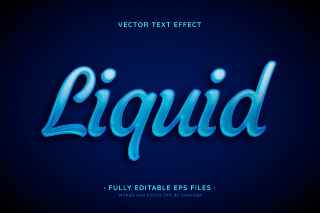 Effet de texte liquide réaliste