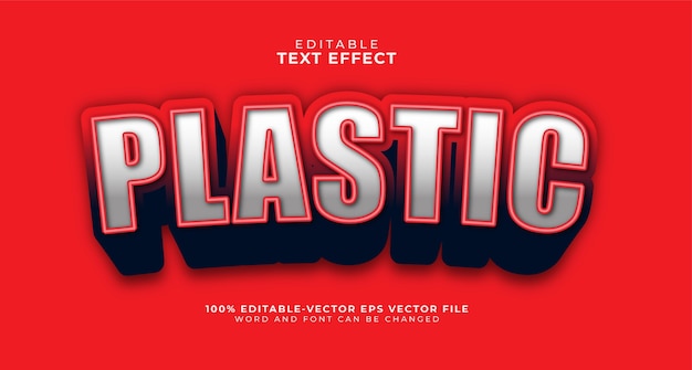 Effet de texte modifiable en plastique gras