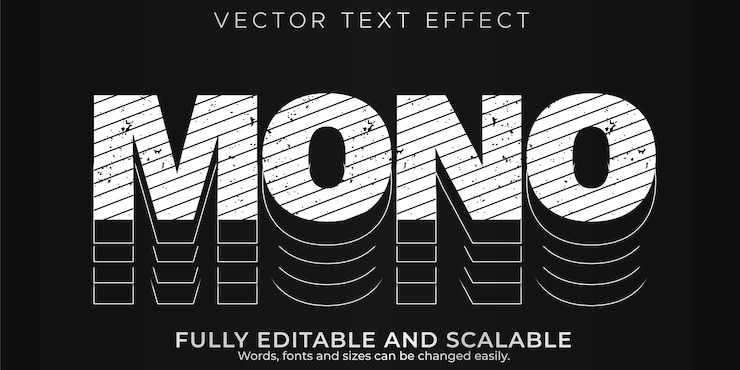 Vecteur gratuit effet de texte modifiable style de police moderne, créatif 3d et minimal