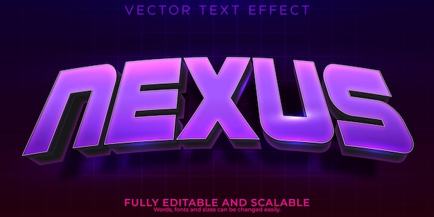 Effet De Texte Nexus Jeu Modifiable Et Style De Texte Spatial