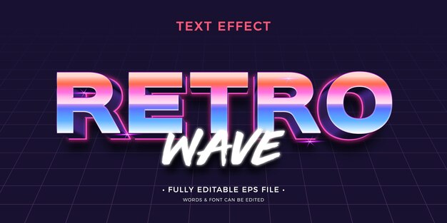 Effet de texte rétro