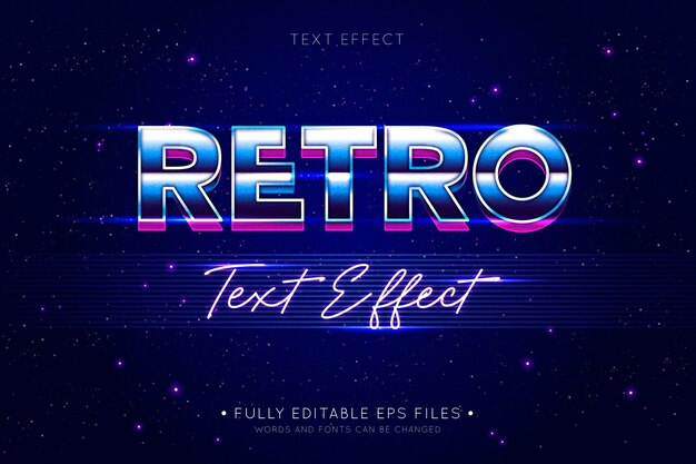 Effet de texte rétro