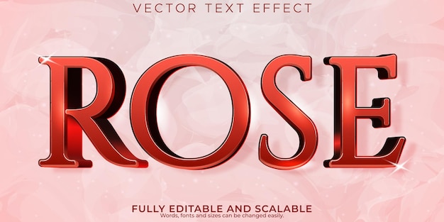 Effet De Texte Rose Style De Texte Brillant Et Brillant Modifiable