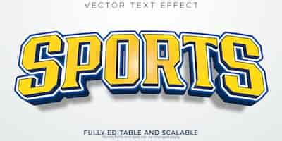 Vecteur gratuit effet de texte de sport style de texte de basket-ball et de football modifiable