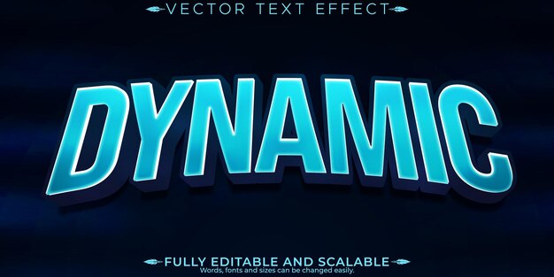 Effet de texte sportif modifiable stylé et style de texte de gymnastique